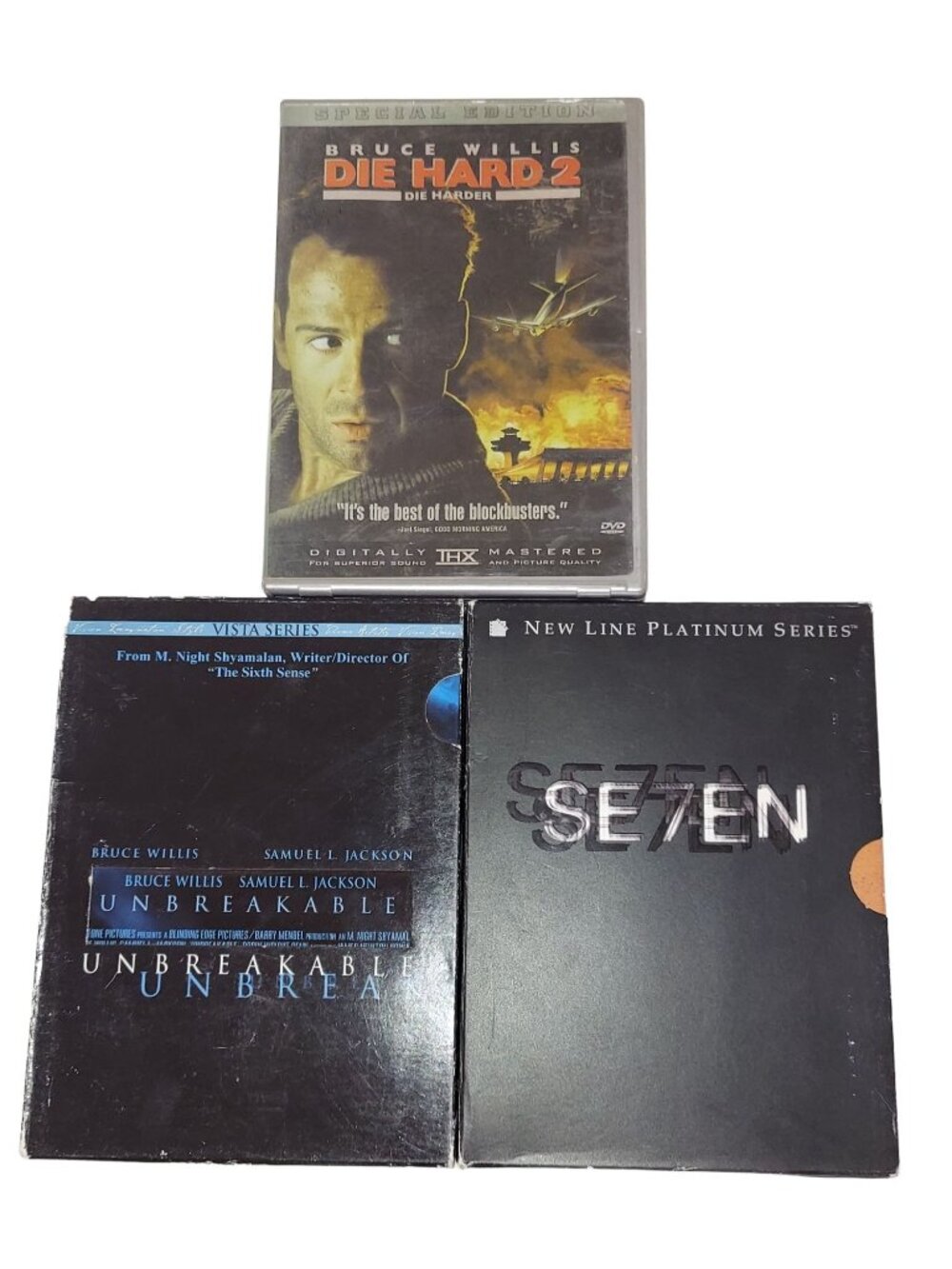 Unbreakable (Two-Disc), Die Hard 2 Die Harder (2-Disc), Seven (2-Disc) DVD Lot